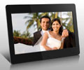 Aluratek Digital Frame 14" LCD Digital Frame - Black - 1366 x 768 - Cable - Slideshow, Clock, Calendar - Built-in 512 MB - USB - Desktop